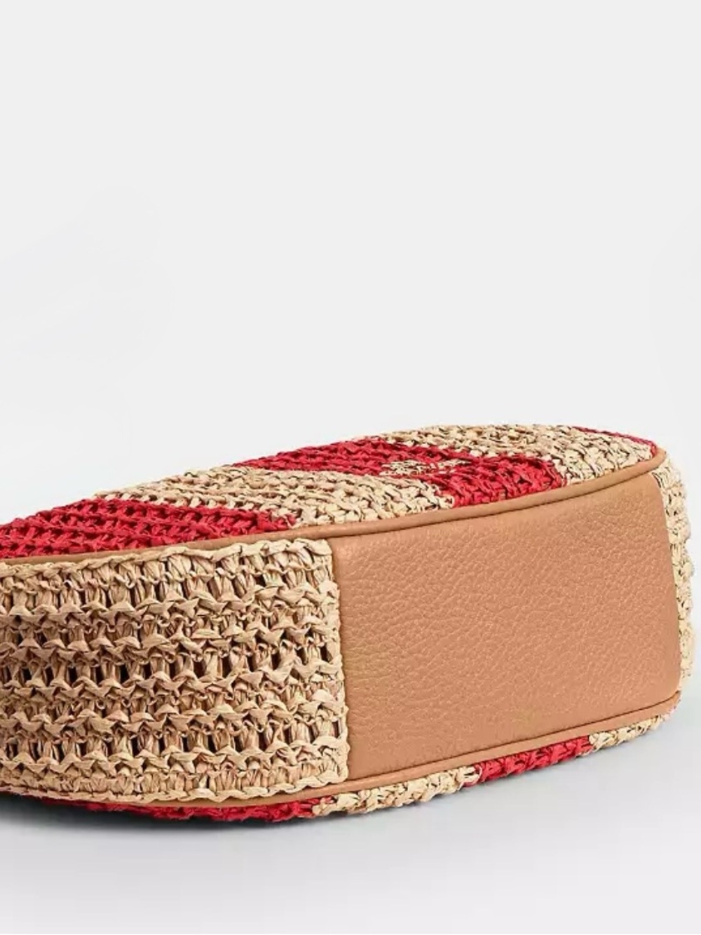 Coach Emily Crochet Shoulder Bag in Red and Natural with Cherry Charm - Picture 2 of 3